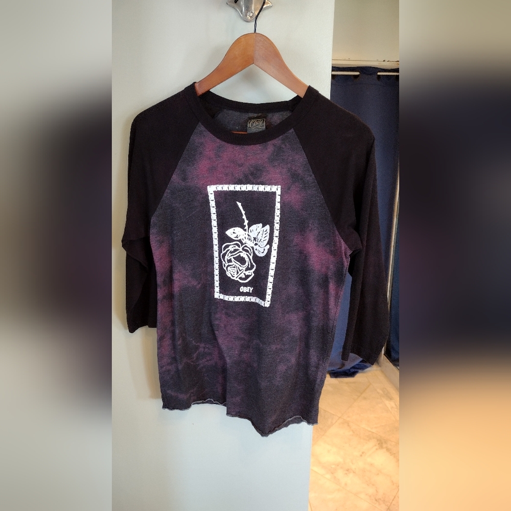 NWOT Obey 3/4 sleeve Tee